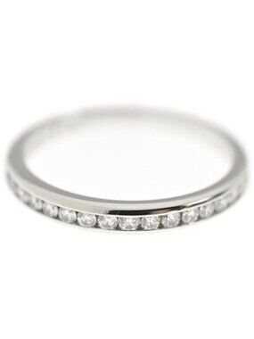 Tiffany & Co Channel Setting Half Circle Diamond Ring New